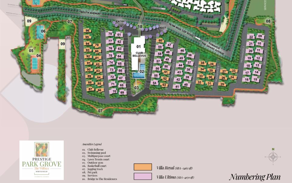 Prestige Park Grove Villas Master Plan
